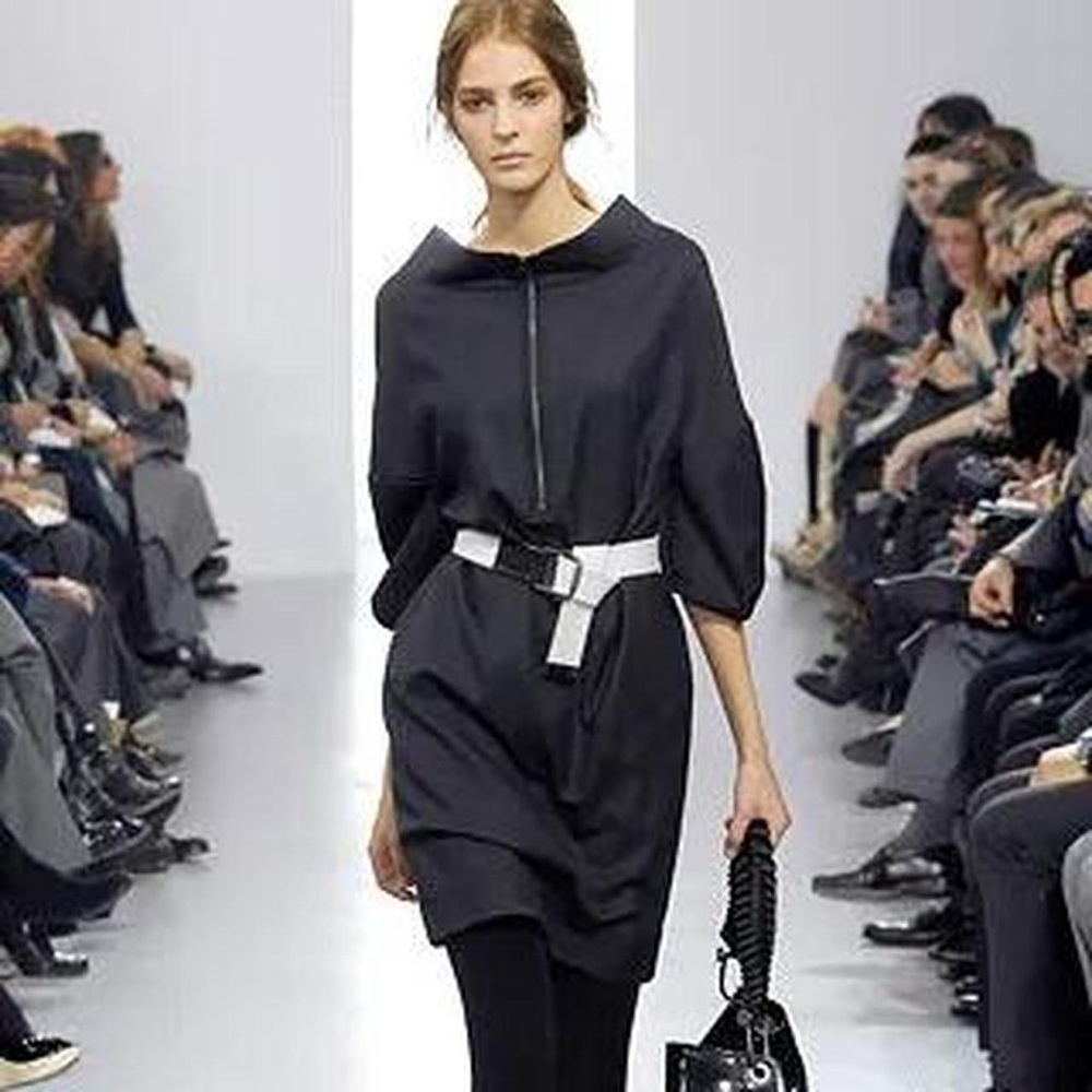 Marni FW 2007 Runway Shift Dress vintage navy blue marine